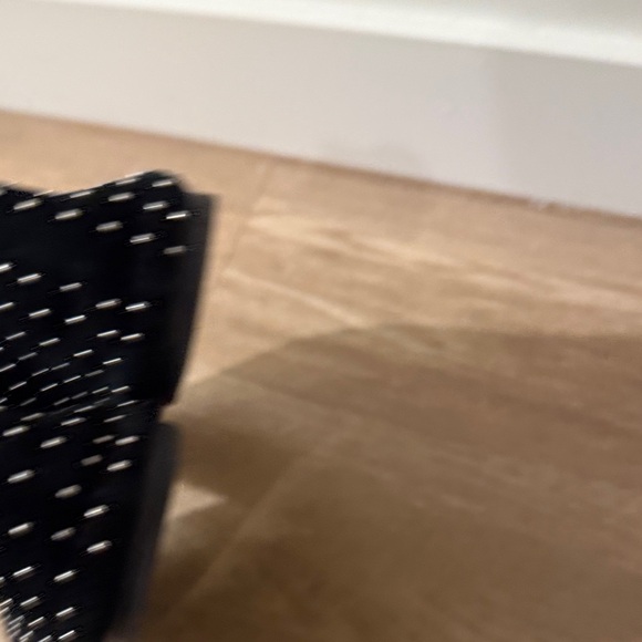 Steve Madden Black and Silver Studded Flats - Picture 3 of 8